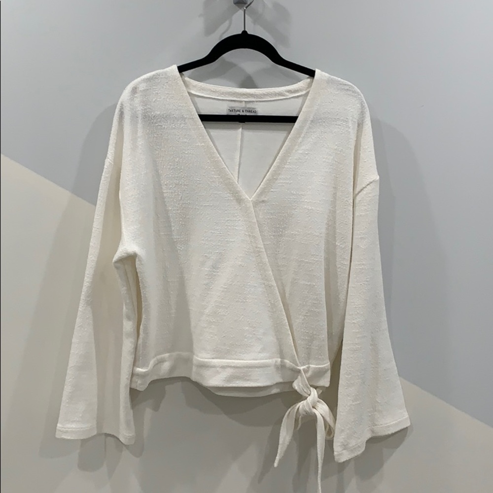 Madewell tie front long sleeve top New w/out tags